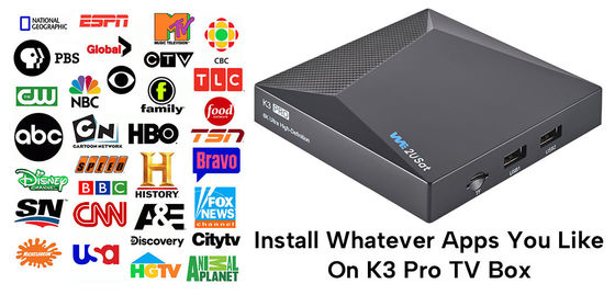 Android IPTV Box personalizado 4K HD 2.4G/5G WIFI BT5.0 2G RAM 8G We2u K3 Pro